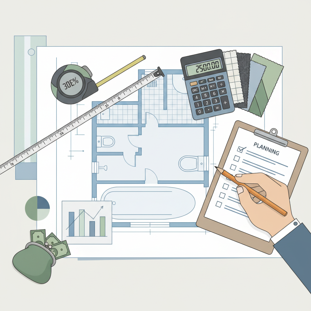 З чого почати: планування та кошторис — иллюстрация к статье «ремонт ванної кімнати своїми руками»